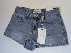 NWT Go Go Denim Shorts Mid Rise Size 1/25